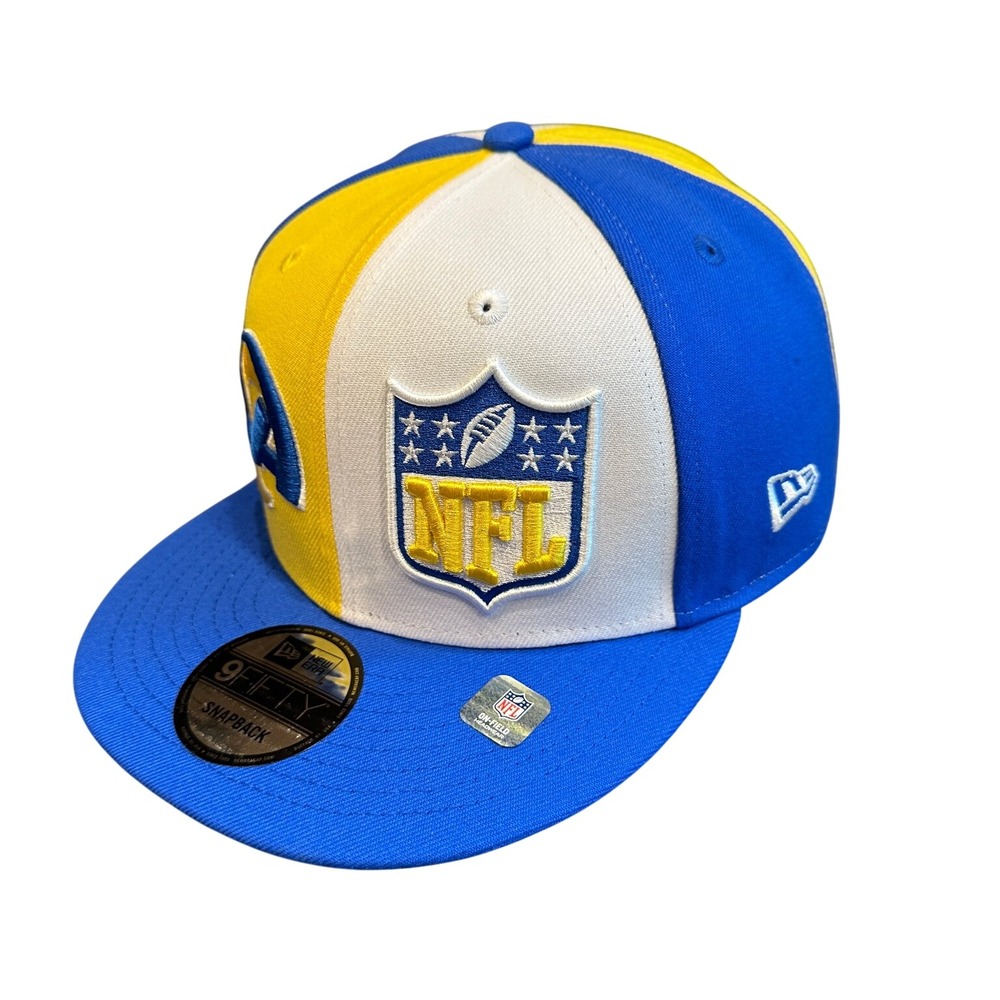 Los Angeles Rams Hat New Era 9FIFTY Snapback Blue Yellow White Pin Wheel New